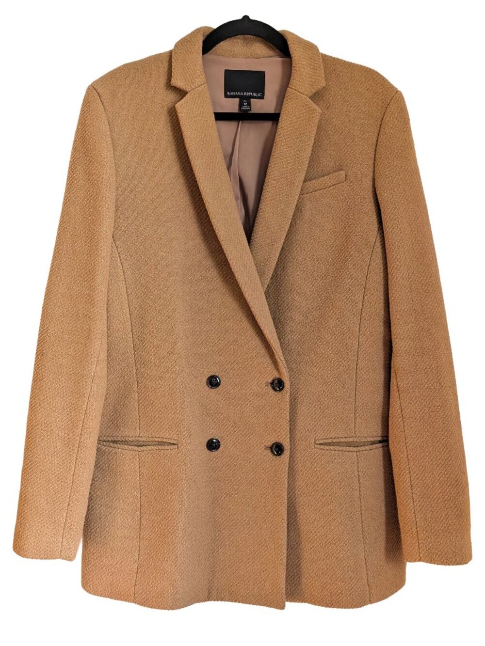 Banana Republic Wool Blend Camel Double Breasted Blazer
